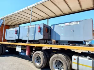 Commercial generators delivered by truck